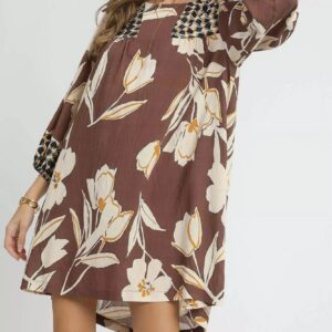 Floral High-Low Babydoll Mini Dress