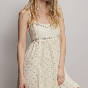 Ruffled Hem Floral Cami Mini Dress